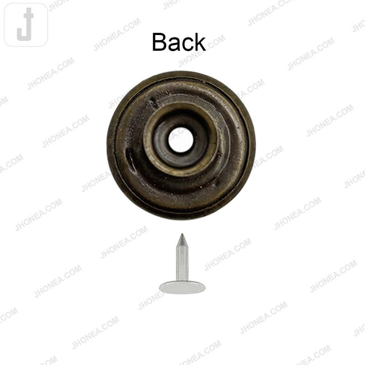 Vintage Round Antique Finish Denim Jacket Buttons