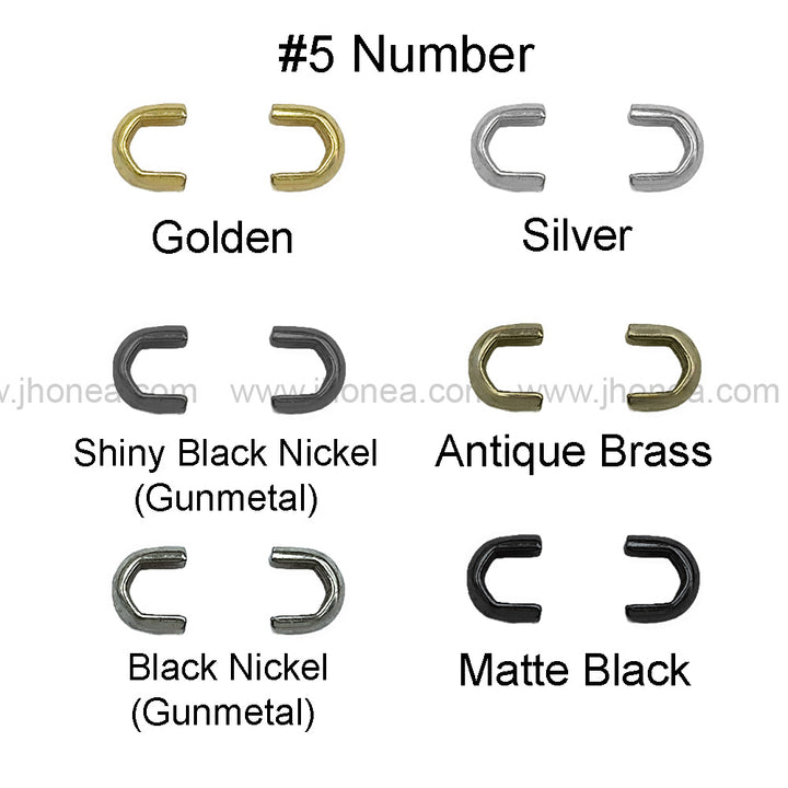 Premium #5Number U Shape Zipper Top Stoppers