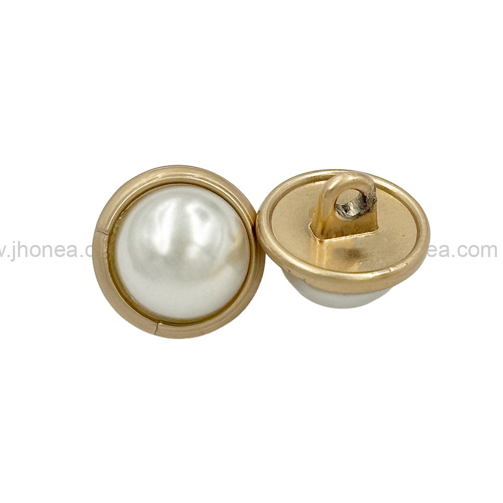Shiny & Classy Round Shape Premium Quality Pearl Metal Button