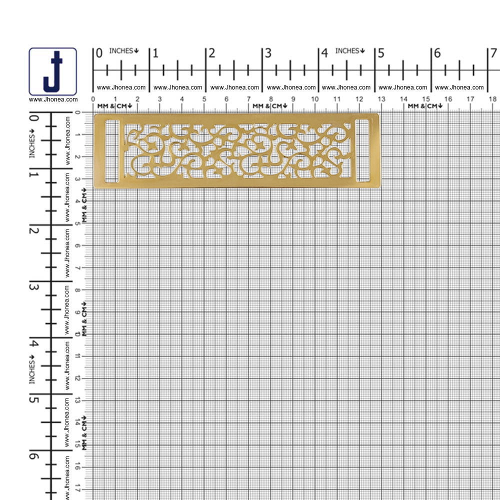 Rectangle Frame Cutwork Design Decorative Clothing Metal Plate Hardware