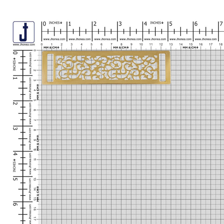 Rectangle Frame Cutwork Design Decorative Clothing Metal Plate Hardware