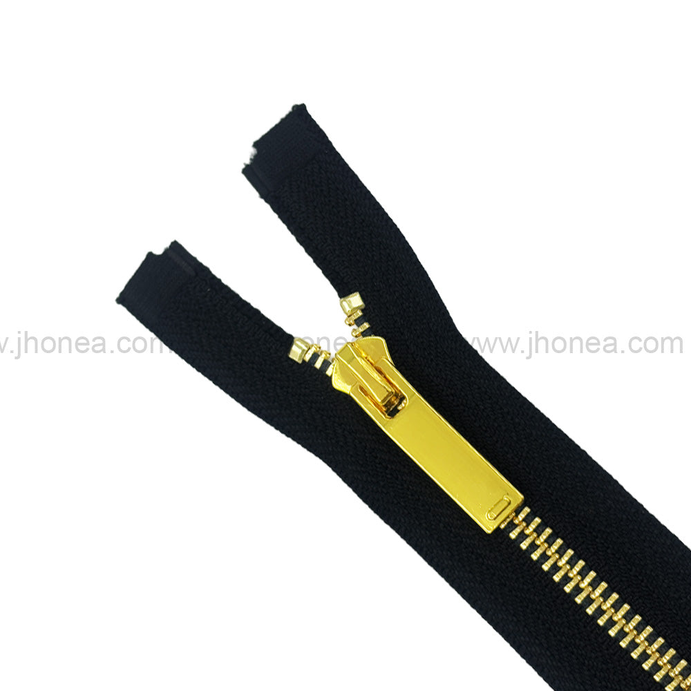 Number #5 Designer Open-End Gold Metal Teeth Fashion Zipper