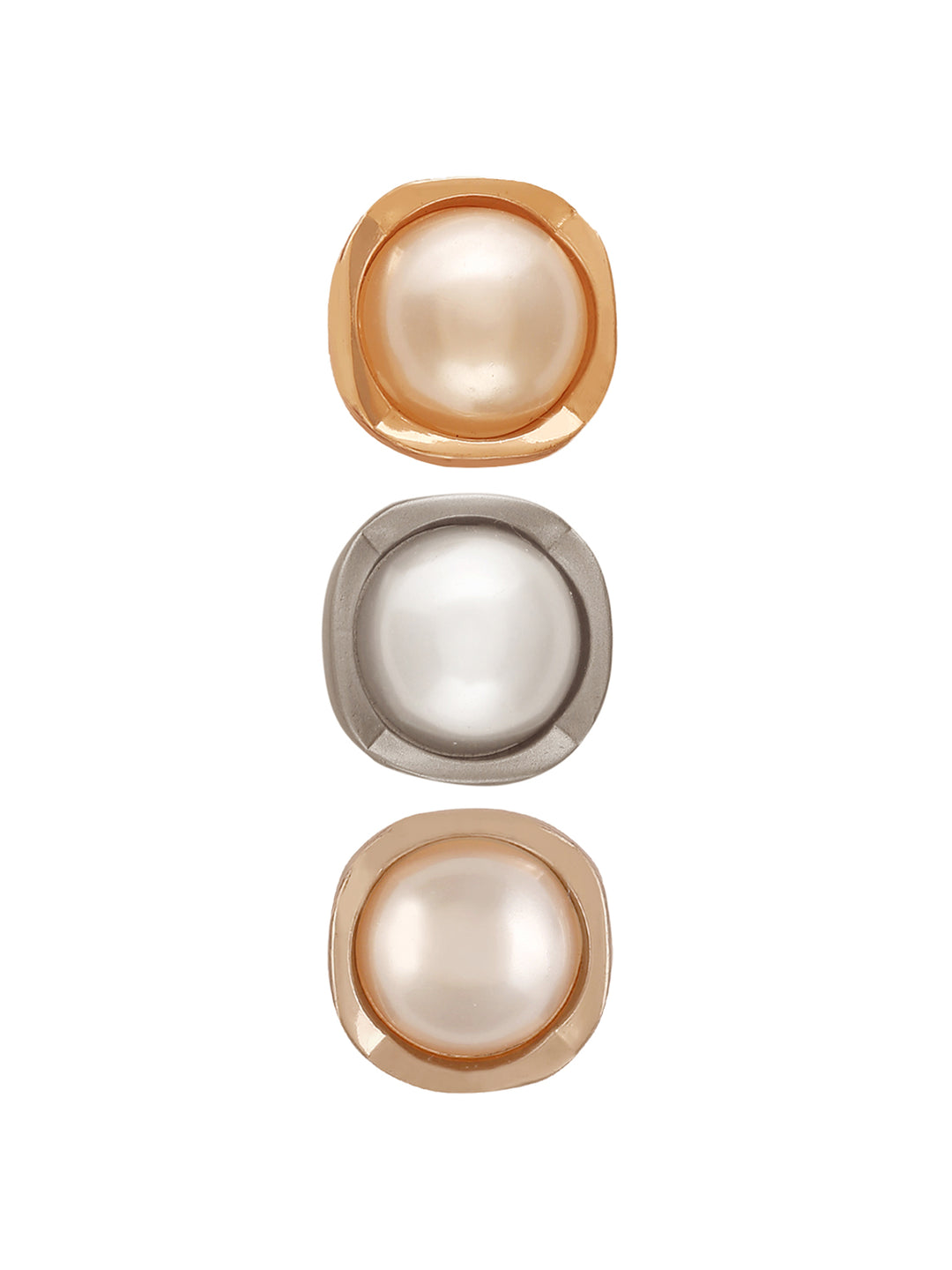 Rounded Square Shape Matte & Shiny Pearl Buttons