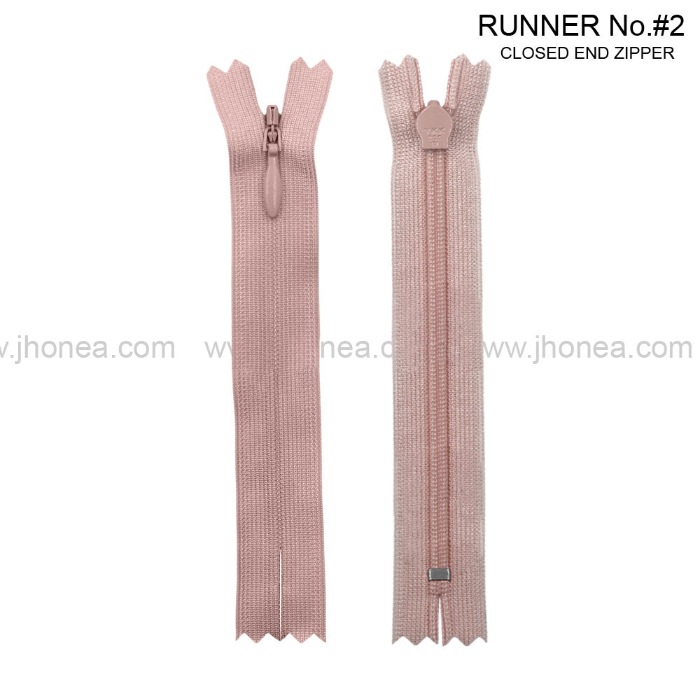 YKK #2 Invisible Closed-End Concealed Zipper 18 Inch Assorted Colors Pack of 60 Pieces