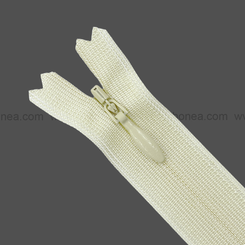 YKK #2 Invisible Closed-End Cream Concealed Zipper 18 Inch