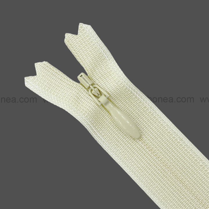 YKK #2 Invisible Closed-End Cream Concealed Zipper 18 Inch