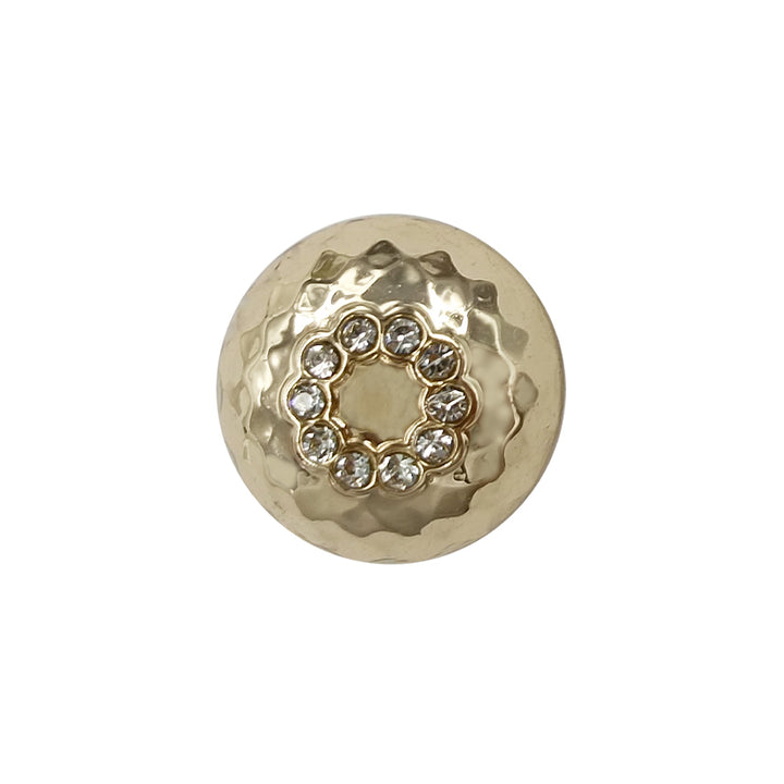 Shiny Gold Dome Shape Fancy Diamond Metal Buttons for Shirts/Kurtas