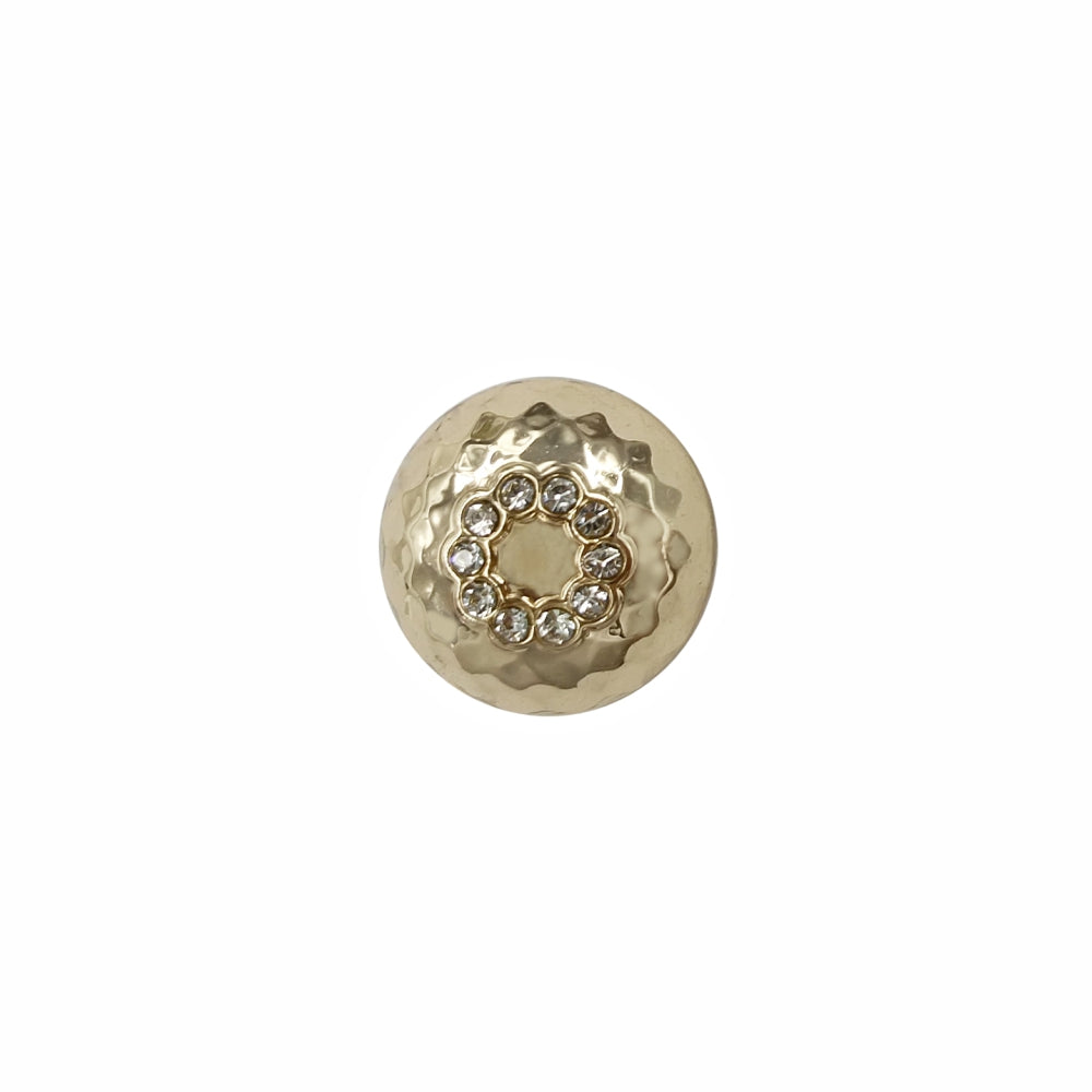 Shiny Gold Dome Shape Fancy Diamond Metal Buttons for Shirts/Kurtas