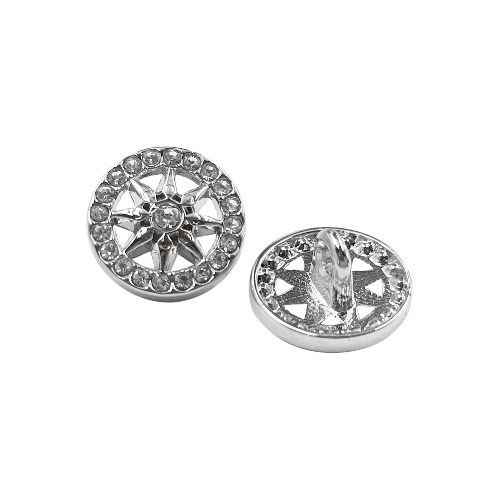 Shimmery Diamond Decorative Fancy Party Wear Shirt Metal Buttons