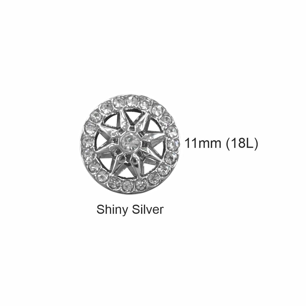 Shimmery Diamond Decorative Fancy Party Wear Shirt Metal Buttons