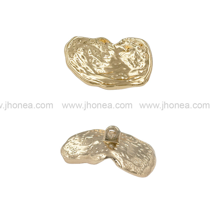 Luxury Organic-Shaped Gold Metal Buttons