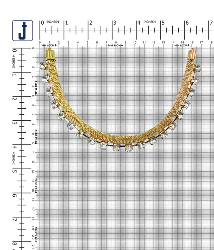 Dual Tone Gold with Rose Gold Diamond Necklace Neckline