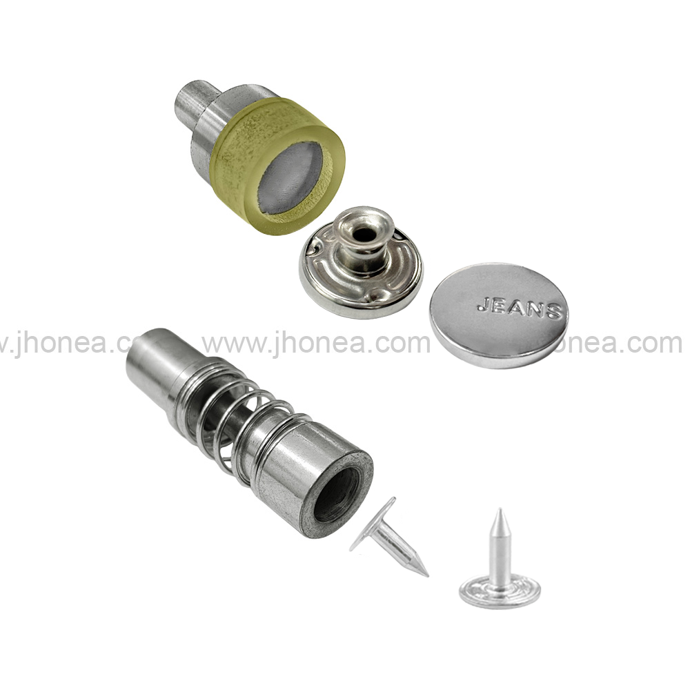 Durable Iron Jeans Button Die Set for Jeans Button Installation