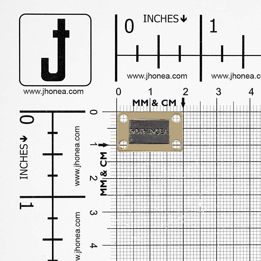 Simple Square Shaped Metal Clothing Accessory for Wallets/Bags