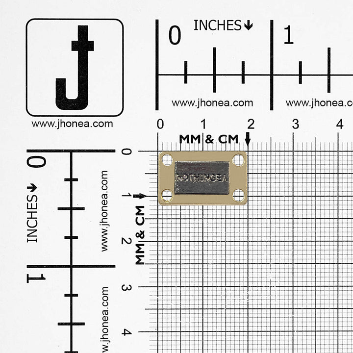 Simple Square Shaped Metal Clothing Accessory for Wallets/Bags