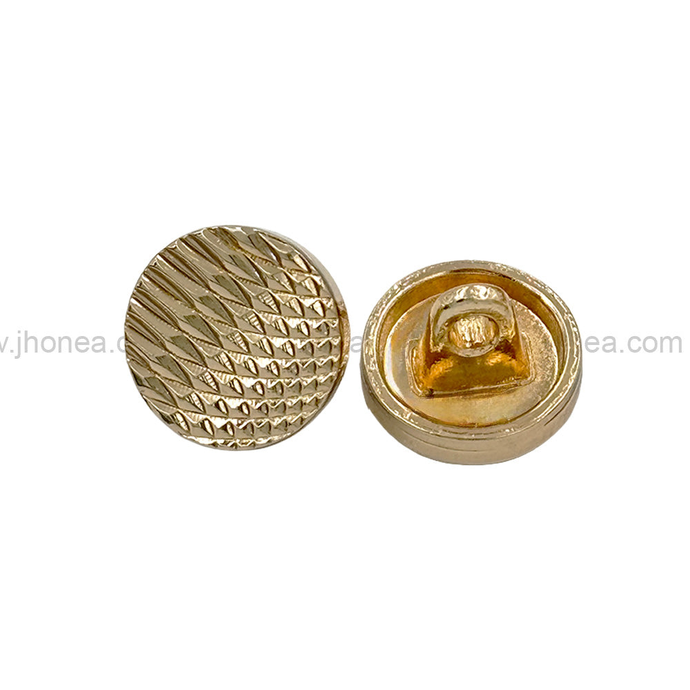 Elegant Round Shape Shiny Golden Engraved Design Button