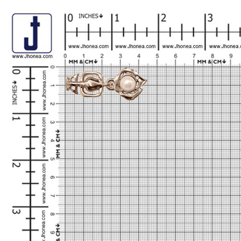 Trendy Pearl Clasp Buckle Hook and Eye Metal Buckle for Fashion Use