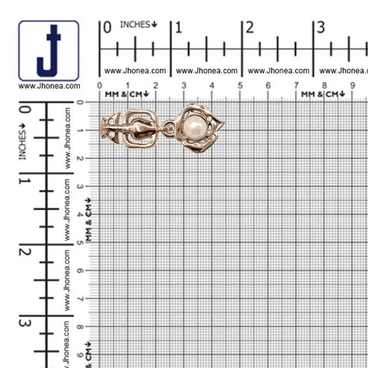 Trendy Pearl Clasp Buckle Hook and Eye Metal Buckle for Fashion Use