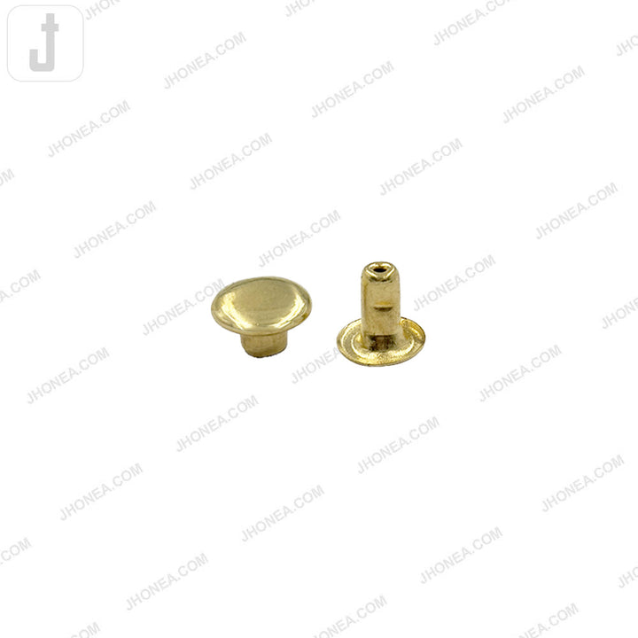 Elegant Solid Brass Flat Rivets for Denim/Leather/Bags/DIY Craft Projects