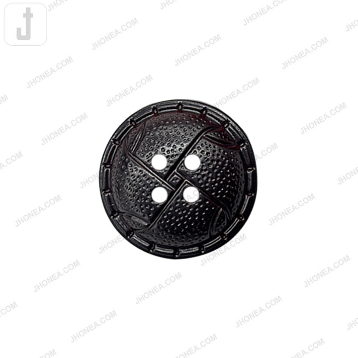 Textured Dome Shape 22mm 4 Hole Buttons for Coats, Sweaters & Fashion Sewing