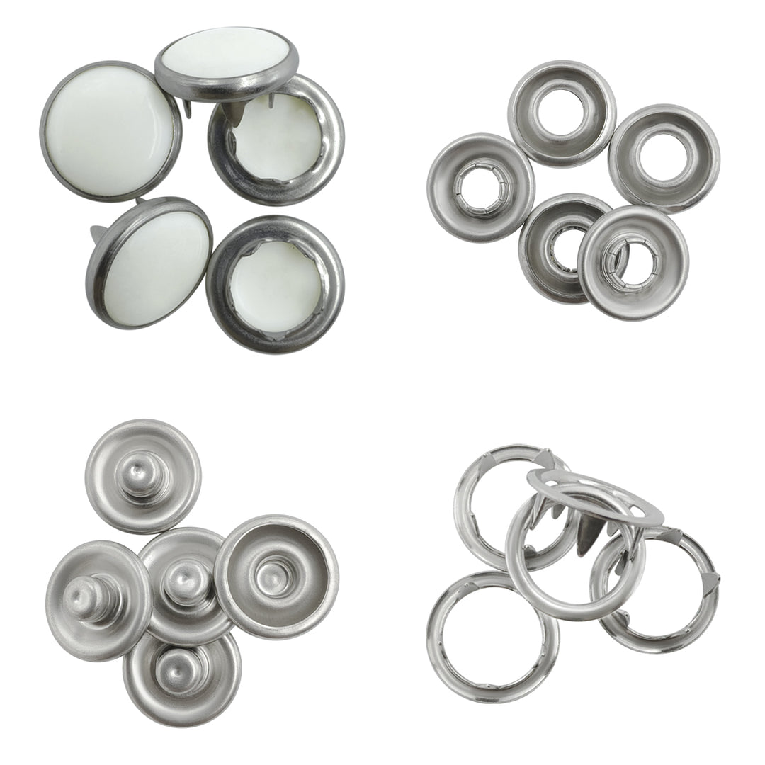 4-Part Prong Press Metal Studs Snap Buttons