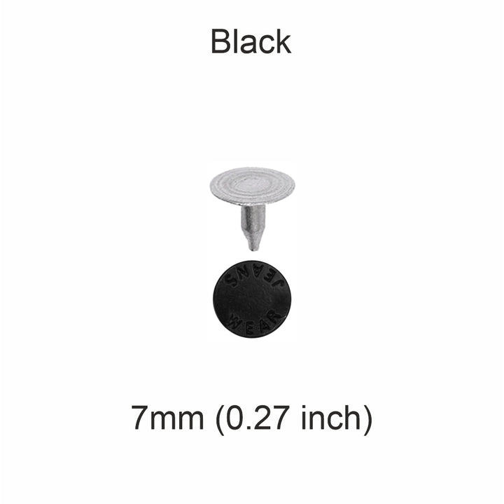 Round and simple rivet stud fasteners for jackets and jeans