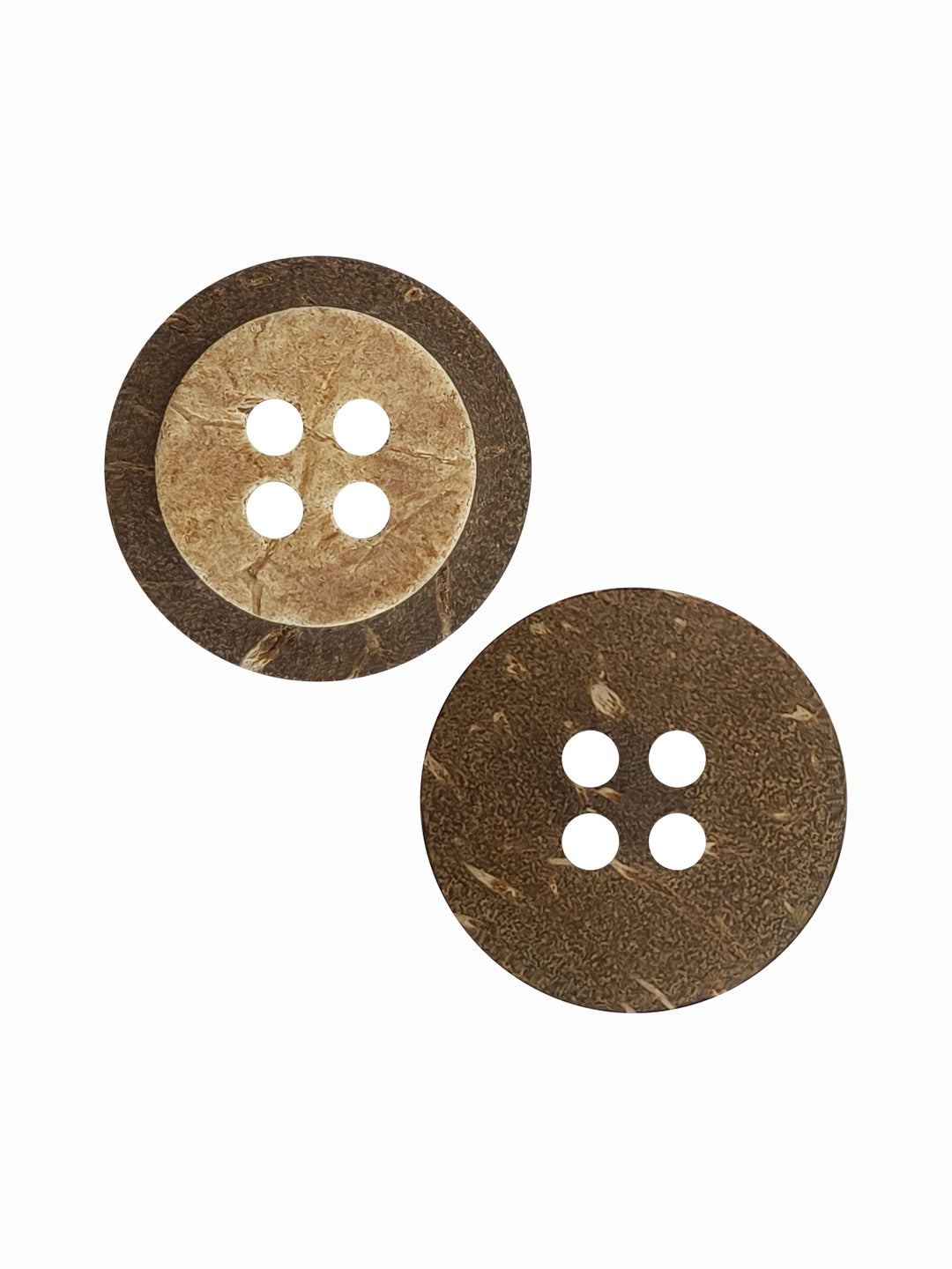 Natural Coco 4-Hole Wooden Buttons for Sewing and Crafts