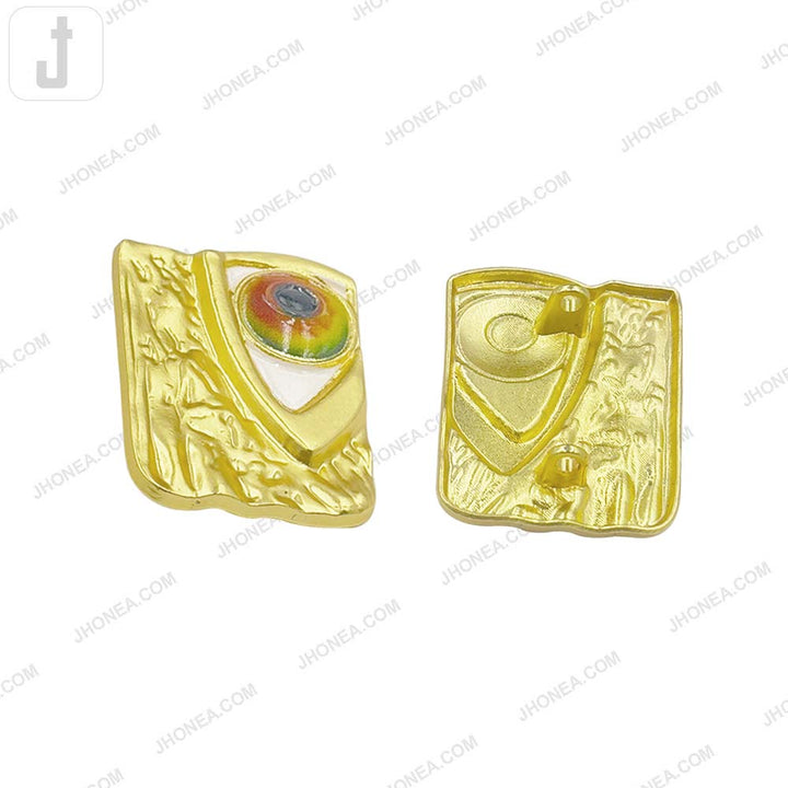 Big Size Eye Double Loop Metal Buttons for Designer Clothing