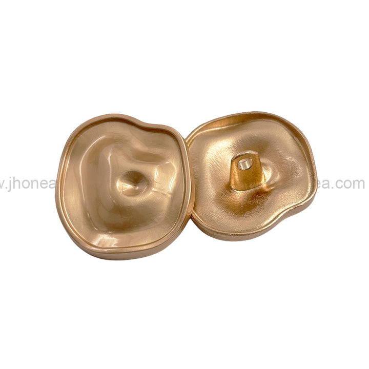 Uneven Round Shape Matte Finish Shank Metal Buttons