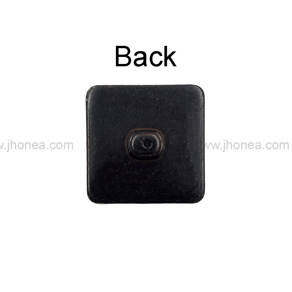 Square Shaped Brown ABS Plastic Back Loop Button for Garments