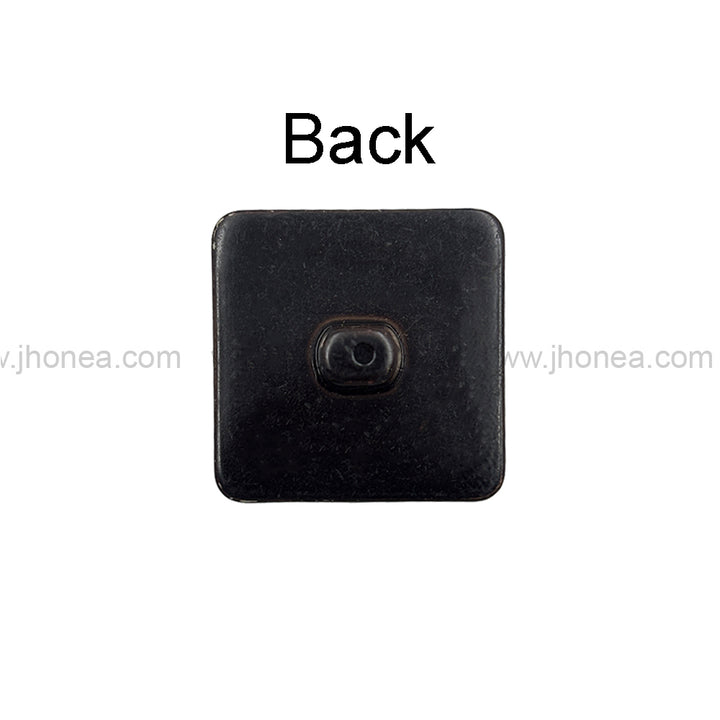 Square Shaped Brown ABS Plastic Back Loop Button for Garments
