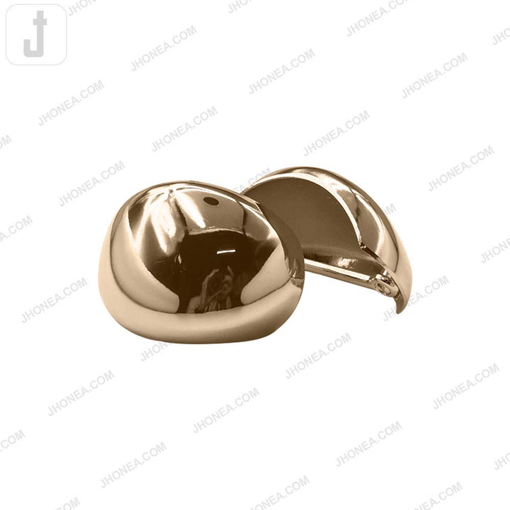 Classic Shiny Gold Metal Buckle with Smooth Oval Design