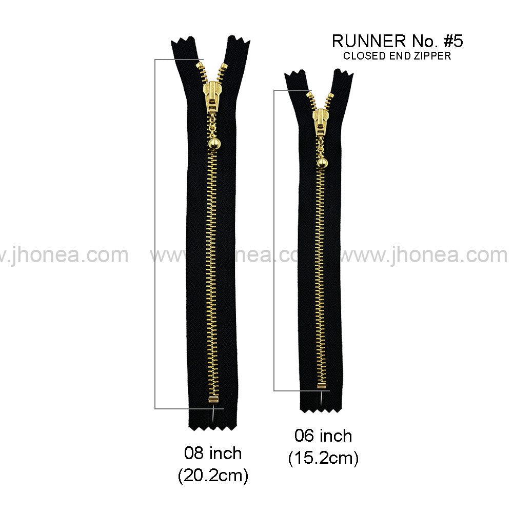 YKK- #5 Premium Quality Golden Ball Runner Coat YKK Zipper
