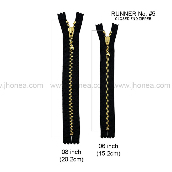 YKK- #5 Premium Quality Golden Ball Runner Coat YKK Zipper