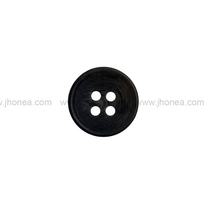 Classic Black Round Shape 4-Hole Kurta Button