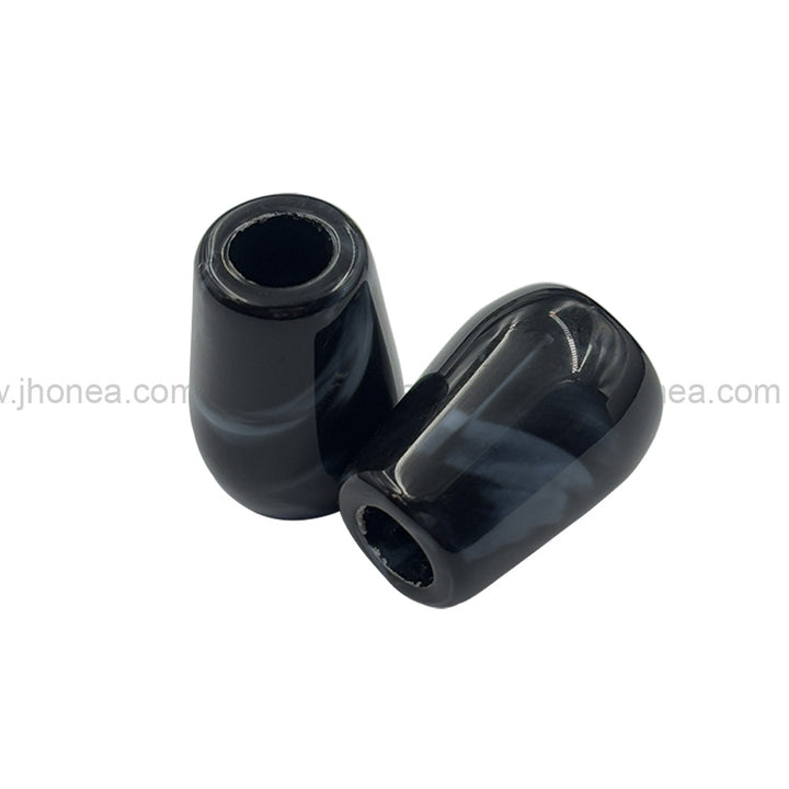 Glossy Black & White Beautiful Polyester Beads for Handmade Crafts