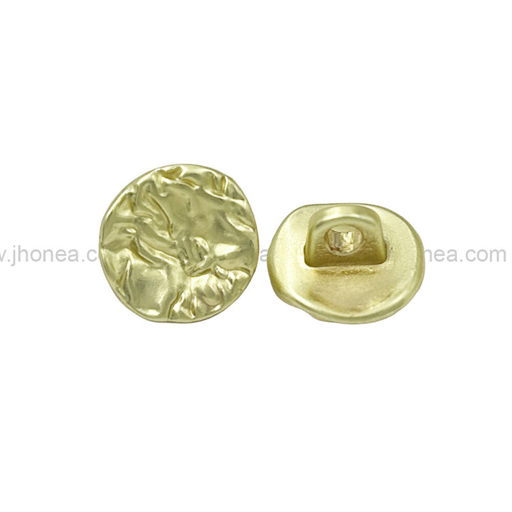 Round Shape Textured 10mm(16L) Classic Metal Shank Button