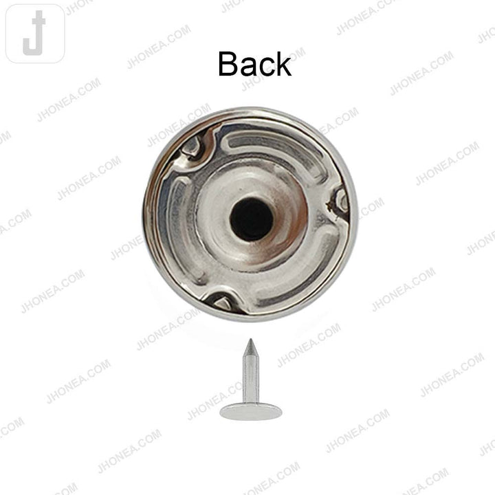 Engraved Shiny Finish Metal Jeans Buttons for Denim Pants