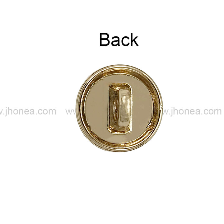 Premium Shiny Gold & Silver Round Shape Pearl Button