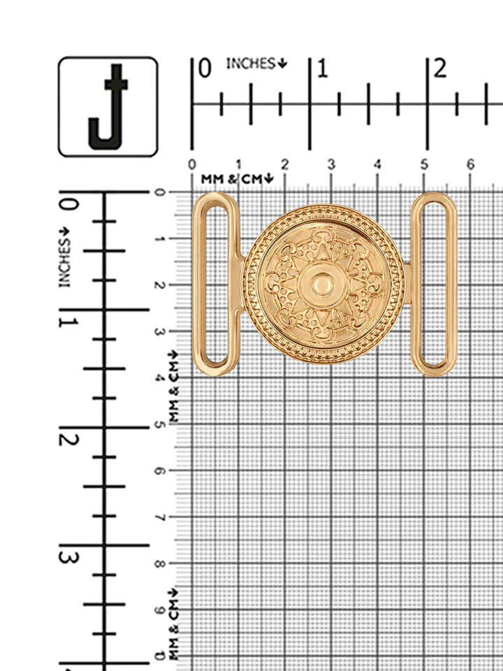 Ornate Shiny Finish 2 Part Clasp Buckle for Belts/Sashes