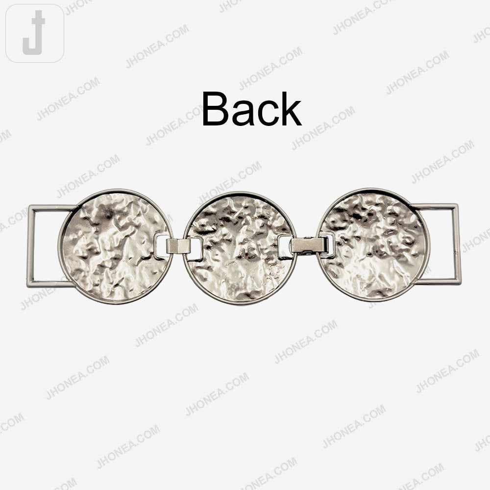 Fashionable Round Textured Metal Belt Buckle