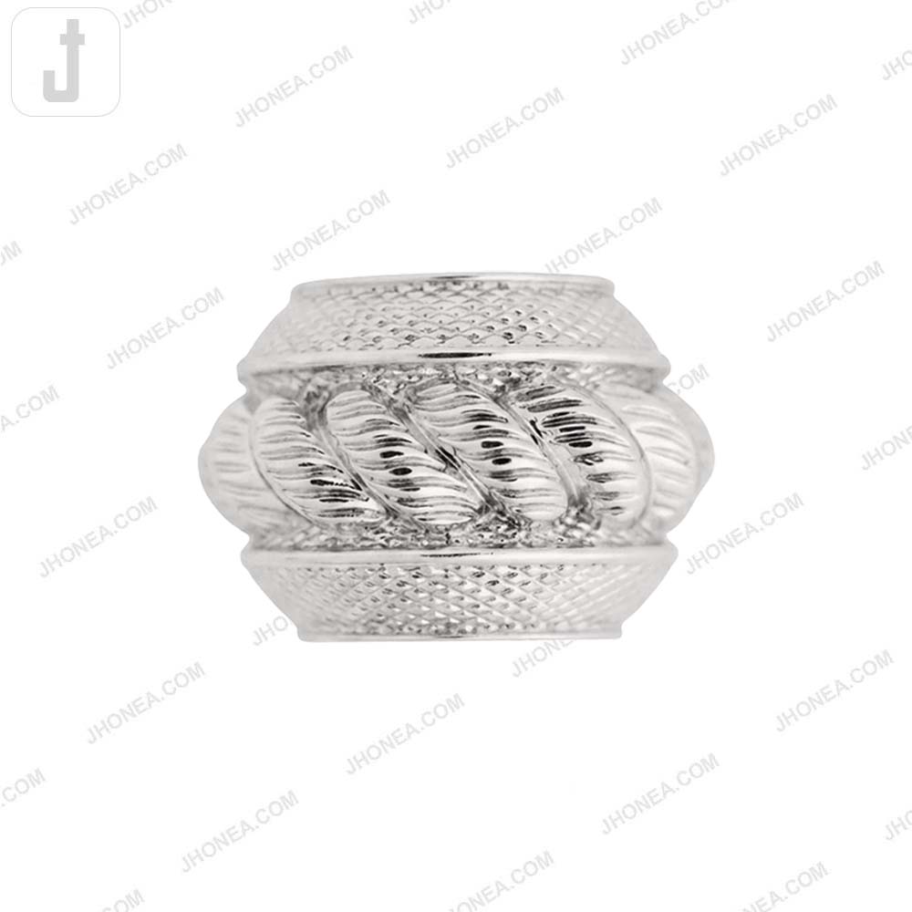 Fancy Shiny Silver Finish Dress Strap Metal Buckle