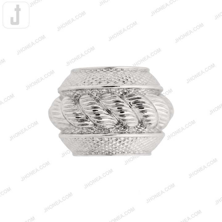 Fancy Shiny Silver Finish Dress Strap Metal Buckle