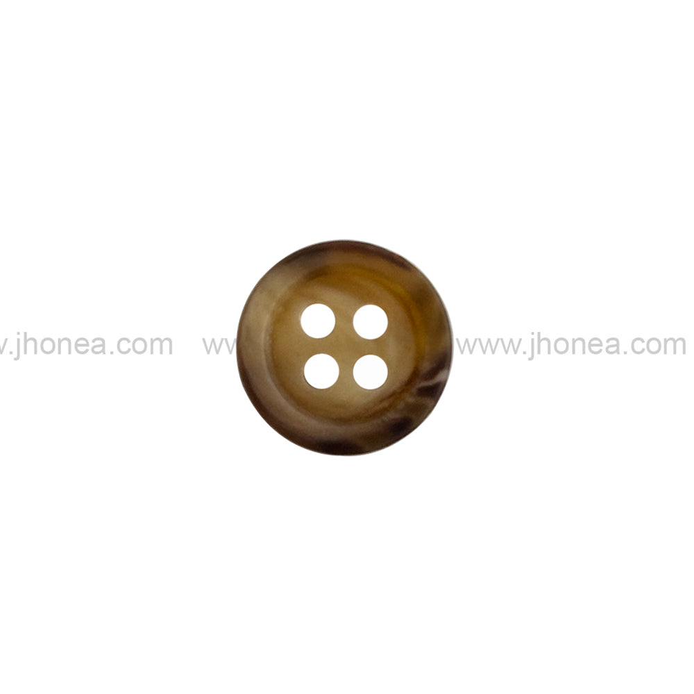 Brown  10mm (16L) Round 4-Hole Buttons for Men/Women/Kids Clothing