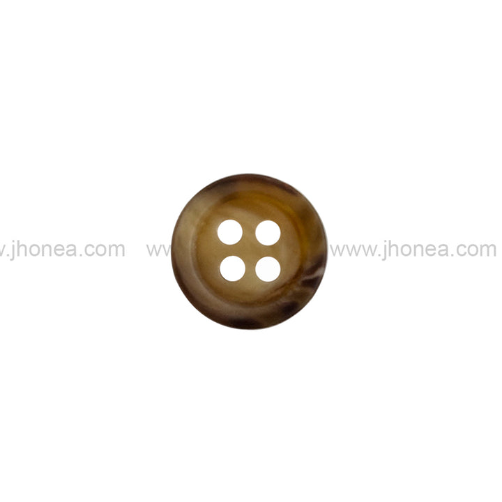 Brown  10mm (16L) Round 4-Hole Buttons for Men/Women/Kids Clothing