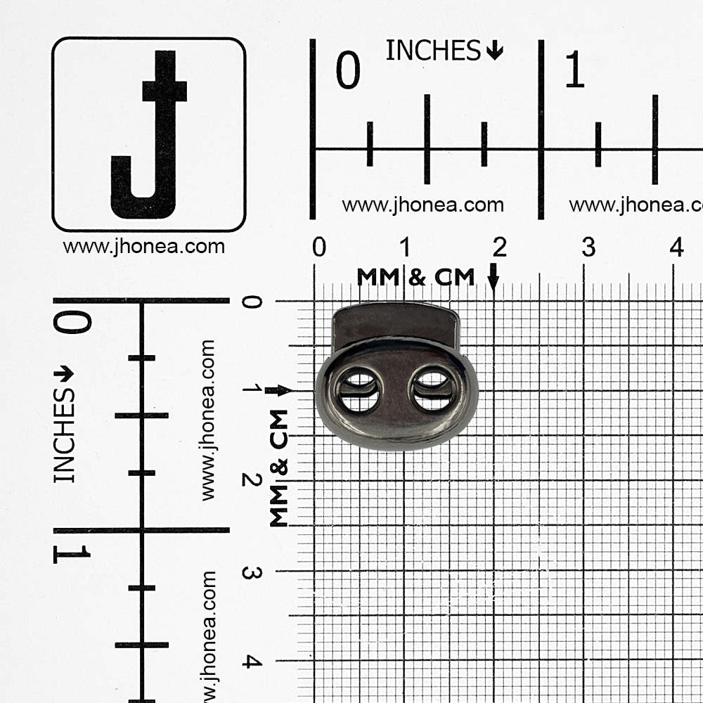 Decorative Gunmetal Plastic Cord Lock Fastener for Drawstrings