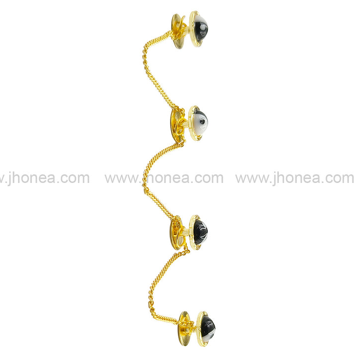 Elegant Yin-Yang Dangling Chain Kurta Buttons