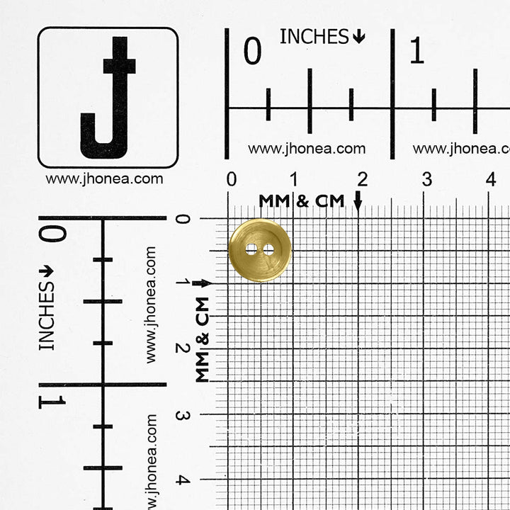Premium Solid Brass 2-Hole Flat Rim Design Metal Button for Garments