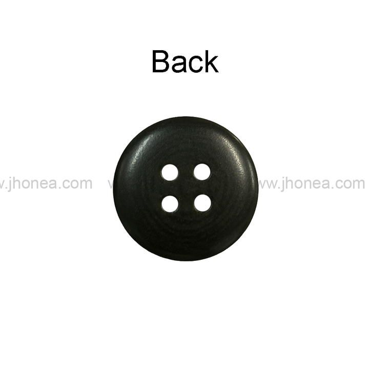 Olive Green 4-Hole Polyester Buttons with Engraved Mens Fashion Design