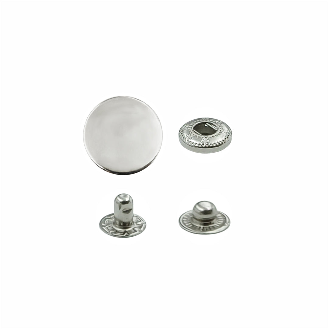 Standard Quality Assorted Metal Snap Buttons 4-Part Snap Fastener Sets